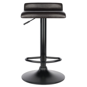 Winsome Wood Paris Adjustable Swivel Stool Set - Stylish Faux Leather & Metal, Perfect For Kitchen Or Bar Use Espresso ,Black Polyurethane ,Metal 93232-winsome-wood