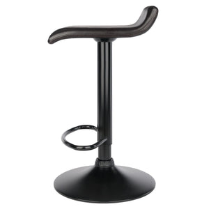 Winsome Wood Paris Adjustable Swivel Stool Set - Stylish Faux Leather & Metal, Perfect For Kitchen Or Bar Use Espresso ,Black Polyurethane ,Metal 93232-winsome-wood