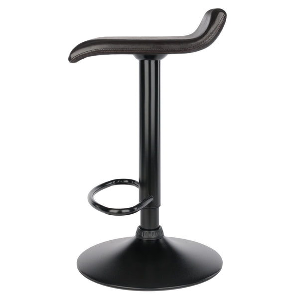 Winsome Wood Paris Adjustable Swivel Stool Set - Stylish Faux Leather & Metal, Perfect For Kitchen Or Bar Use Espresso ,Black Polyurethane ,Metal 93232-winsome-wood