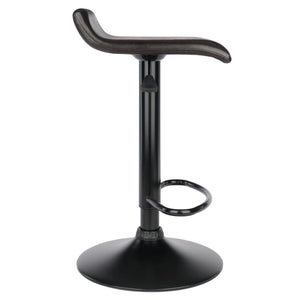 Winsome Wood Paris Adjustable Swivel Stool Set - Stylish Faux Leather & Metal, Perfect For Kitchen Or Bar Use Espresso ,Black Polyurethane ,Metal 93232-winsome-wood