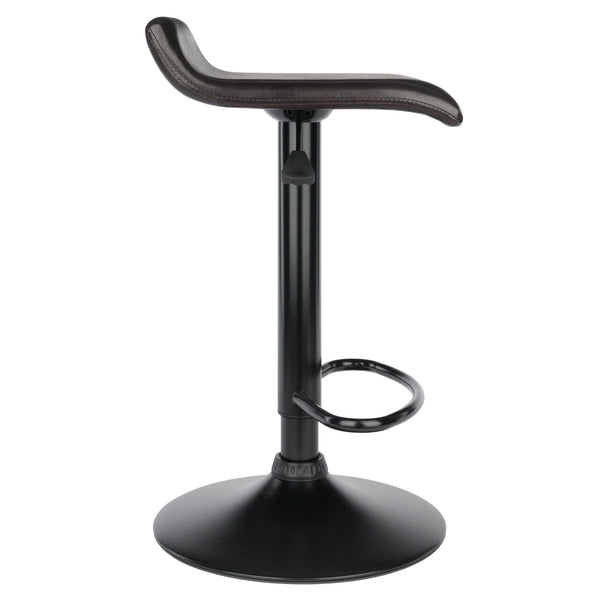 Winsome Wood Paris Adjustable Swivel Stool Set - Stylish Faux Leather & Metal, Perfect For Kitchen Or Bar Use Espresso ,Black Polyurethane ,Metal 93232-winsome-wood