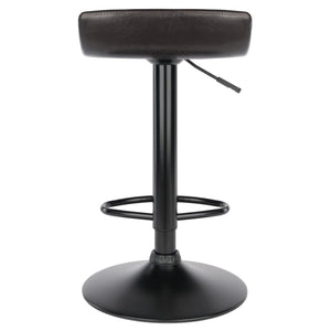 Winsome Wood Paris Adjustable Swivel Stool Set - Stylish Faux Leather & Metal, Perfect For Kitchen Or Bar Use Espresso ,Black Polyurethane ,Metal 93232-winsome-wood