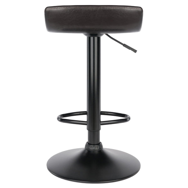 Winsome Wood Paris Adjustable Swivel Stool Set - Stylish Faux Leather & Metal, Perfect For Kitchen Or Bar Use Espresso ,Black Polyurethane ,Metal 93232-winsome-wood