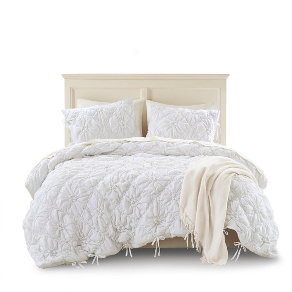 English Elm 3PCS King Comforter Set with Plush Microfiber Fill, Oversized 102"x88" Comforter and Shams White 16.93 L x 12.99 W x 7.87 H B035P366530