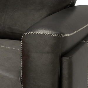 English Elm Wallace & Bay - Charcoal Transitional Leather Chair in Dark Gray Fabric — Stylish, Easy-Care Accent Seating 44"W x 34"D B361P384434