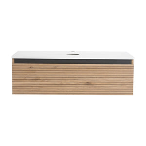 English Elm 36'' Floating Wall Mounted Bathroom Vanity Plywood Build with Soft Close Drawer W999P285411
