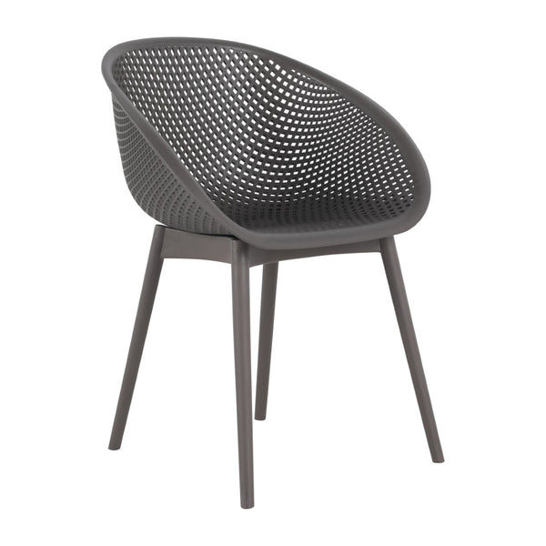 English Elm Summer Outdoor Bistro Set Uv Resistant Polypropylene Slatted Chairs and Round Patio Table Warm Grey,White W3450S00018