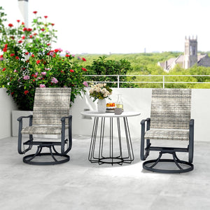English Elm Outsunny Pe Wicker Swivel Glider Patio Chairs Set of 2 with High Back Steel Frame W2225P485597