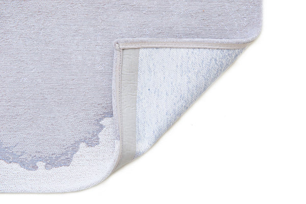 Louis de Pootere Meditation Lagoon 100% PET Poly Mechanically Woven Jacquard Flatweave Abstract Rug Iode 7'10"