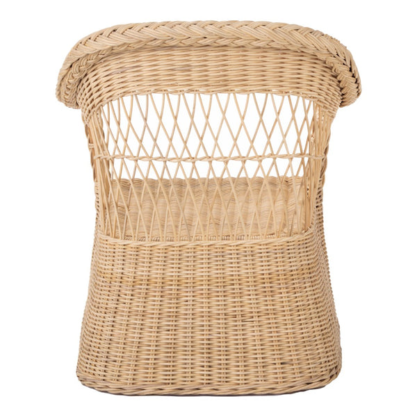 Chelsea House Worth Chair Handwoven Rattan Club Chair In Messel Green — Coastal Vintage Charm, Sculptural Comfort 93297782