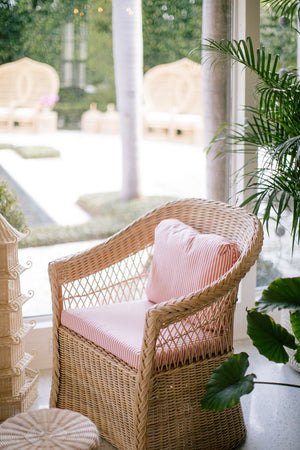 Chelsea House Worth Chair Handwoven Rattan Club Chair In Messel Green — Coastal Vintage Charm, Sculptural Comfort 93297782