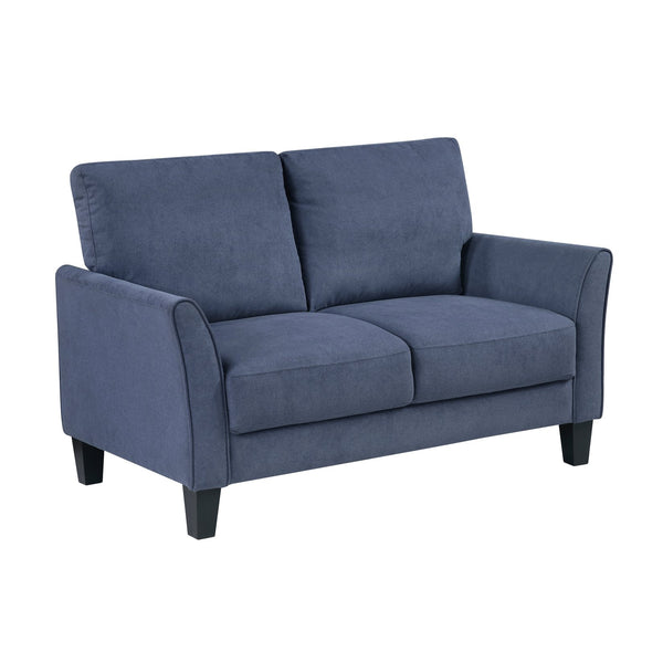 English Elm Modern 2-Piece Upholstered Sofa Set - Plush Blue Loveseat & Sofa For Stylish Living Room Comfort B011S01957