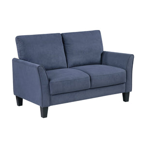 English Elm Modern 3-Piece Contemporary Sofa Set - Stylish Blue Upholstered Loveseat & Chair For Cozy Living Spaces B011S01956