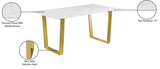 Cameron White Dining Table 933-T Meridian Furniture