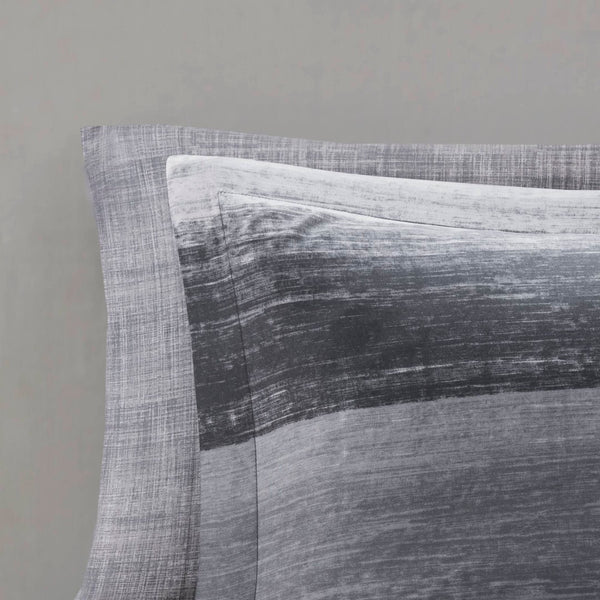 English Elm 9-piece Queen Watercolor Stripe Comforter Set with Cotton Blend Sheets and Bed Skirt B035P408251