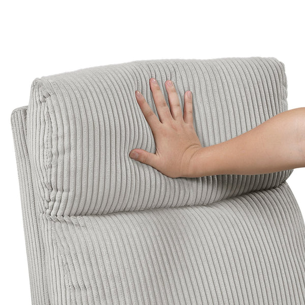 English Elm Contemporary Power Lift Chair Recliner with Plush Corduroy, Foam-Over-Coil Support & Side Pocket Light Gray 31 L x 29 W x 24 H B011P395832