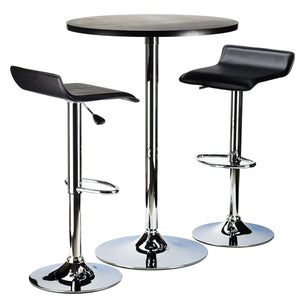 Winsome Wood Spectrum 3-piece Modern Pub Table Set With Adjustable Swivel Stools, Black & Chrome For Stylish Dining Black ,Metal Composite Wood ,Metal 93324-winsome-wood