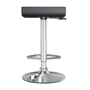 Winsome Wood Spectrum Adjustable Swivel Stool Set Of 2 - Modern Black Pvc & Chrome, Height-adjustable Comfort Black ,Metal Pvc ,Metal 93329-winsome-wood