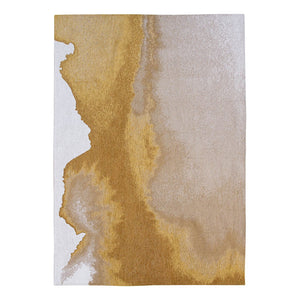 Louis de Poortere Meditation Collection Abstract Ink Blot Area Rug Coastal Teal for Serene Living Spaces Sunset 9'6 x 9'6 120120