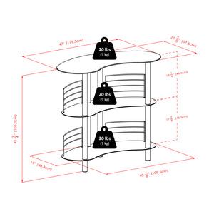 Winsome Wood Martini Entertainment Bar - Retro Black And Chrome Serving Station For Parties, Events & Home Use Black ,Metal Metal ,Glass 93347-winsome-wood