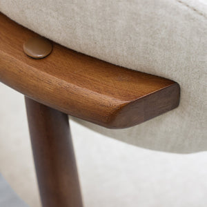 English Elm Warm Grey Flannelette Dining Chair Set Of 2 - Modern Comfort With Walnut Legs For Stylish Spaces T3967P386648-GIGA