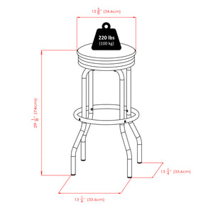 Winsome Wood Summit 3-piece Pub Table Set With Swivel Stools - Modern Black & Chrome Design For Dining & Fun Black ,Metal Composite Wood ,Metal 93362-winsome-wood