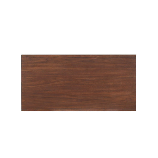 English Elm 2 Drawer Walnut Veneer Coffee Table Splayed Legs Mid-century Modern Living Room B056P416790