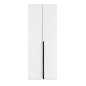 English Elm Lee 32" Wardrobe Closet White — Tall Slim Storage with 3 Shelves, 2 Soft-Close Drawers & Snap Assembly B365S00129