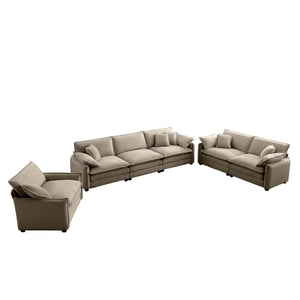 English Elm 3 Piece Oversized Sectional Sofa Set In Tan Corduroy - Comfortable Modular Design For Any Space W714S00707