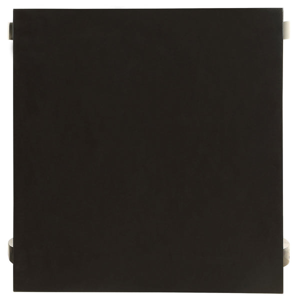 English Elm Black Solid Wood 2-Shelf End Table with Cabriole Legs, Rustic Black Finish, Sturdy Elegant Side Table (23.5"H x18.5"W) B062P181375