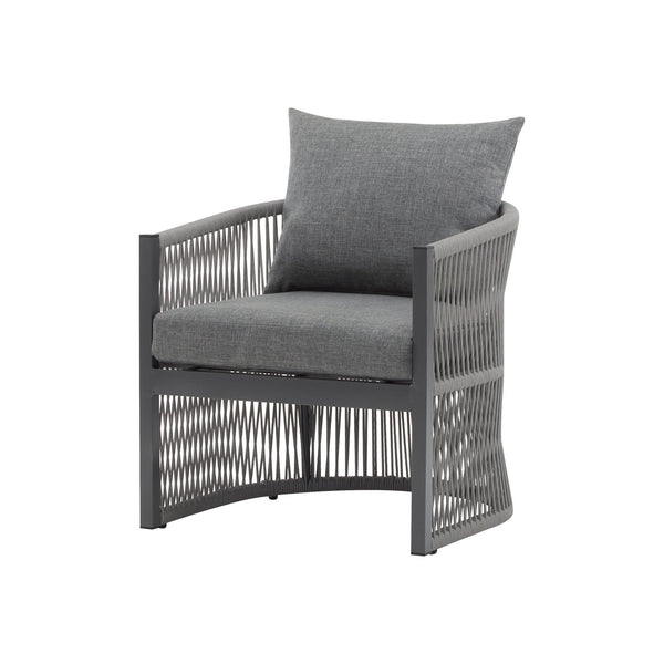 English Elm Christopher Knight Home® - [Set Of 2] Modern Gray Lounge Chairs With Curved Aluminum Frame & Cushions For Stylish Comfort Outdoors N767P237033G_2