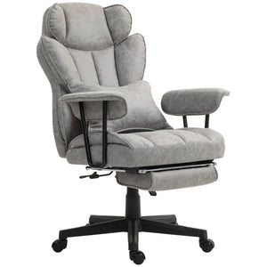 English Elm Homcom Big & Tall Executive Office Chair With Foot Rest, Ergonomic Lumbar Support & Plush Comfort W2225P250012