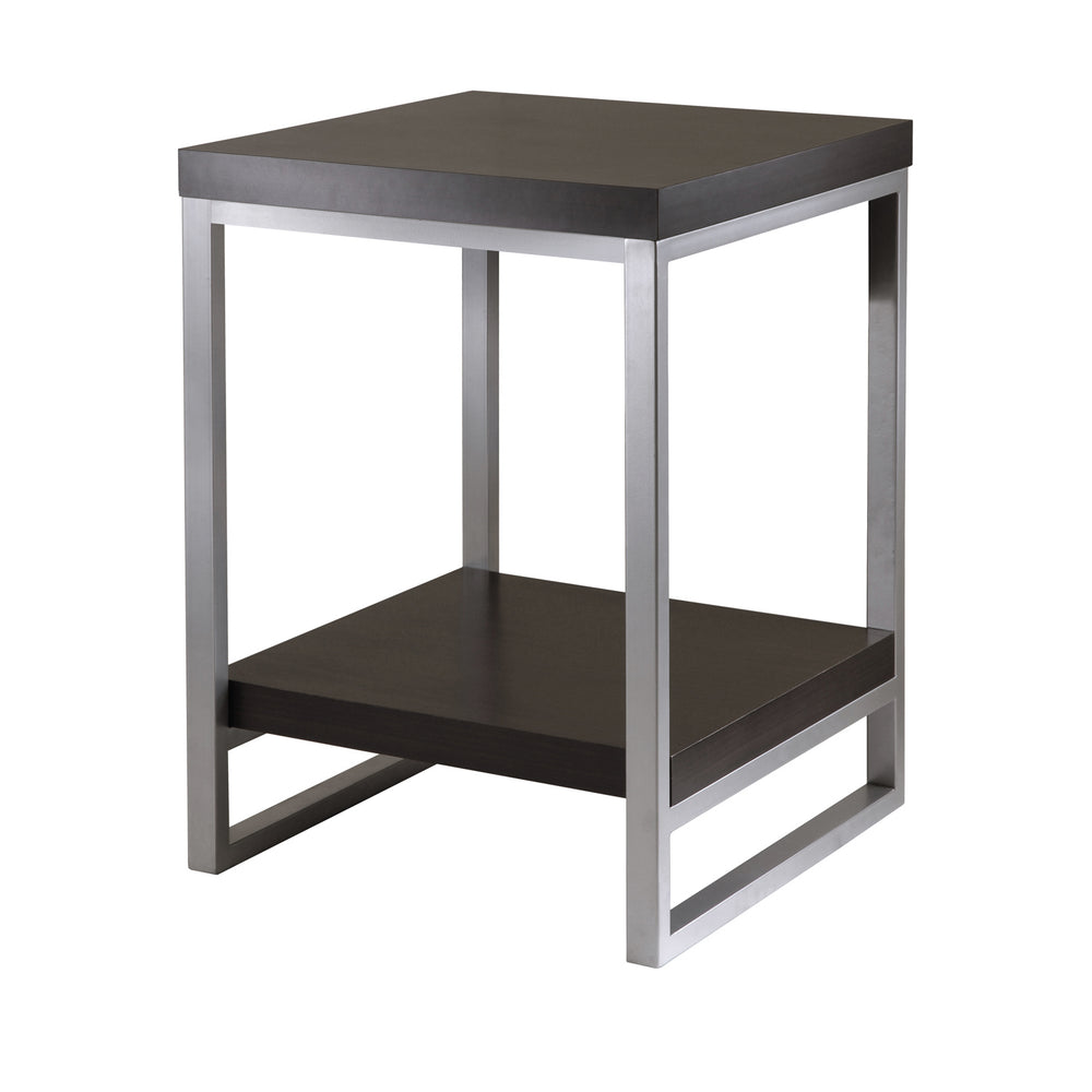 Winsome Wood Jared End Table - Stylish Gray & Espresso Design, Lightweight, Easy-clean, Perfect For Any Space Slate Gray ,Espresso Composite Wood ,Metal 93418-winsome-wood