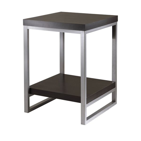 Winsome Wood Jared End Table - Stylish Gray & Espresso Design, Lightweight, Easy-clean, Perfect For Any Space Slate Gray ,Espresso Composite Wood ,Metal 93418-winsome-wood