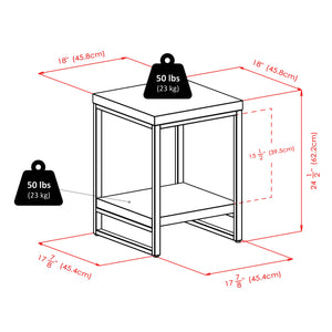 Winsome Wood Jared End Table - Stylish Gray & Espresso Design, Lightweight, Easy-clean, Perfect For Any Space Slate Gray ,Espresso Composite Wood ,Metal 93418-winsome-wood