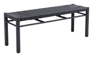 Zuo Modern Iska Bench - Modern Aluminum Seating Solution For Stylish Home Decor And Versatile Spaces Black Aluminum 704087-zuo-modern