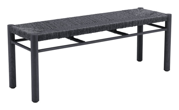 Zuo Modern Iska Bench - Modern Aluminum Seating Solution For Stylish Home Decor And Versatile Spaces Black Aluminum 704087-zuo-modern