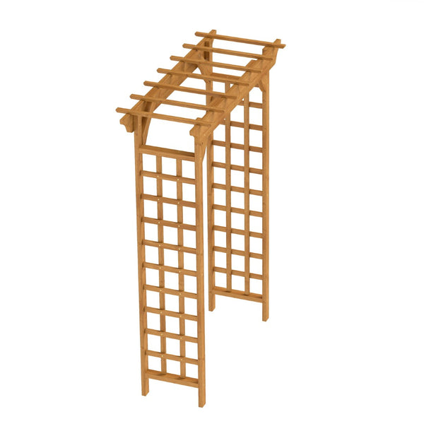 English Elm Wooden Garden Arch Solid Frame Backyard Trellis for Climbing Plants Wedding Ceremony W2640P225585