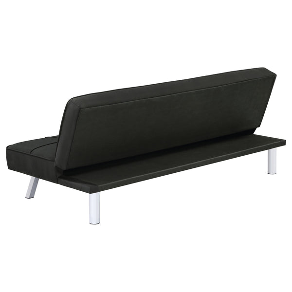 English Elm Joel Black Tufted Convertible Sofa Bed with Plush Upholstery, Metal Legs, Modern Durable Comfort B062P344955