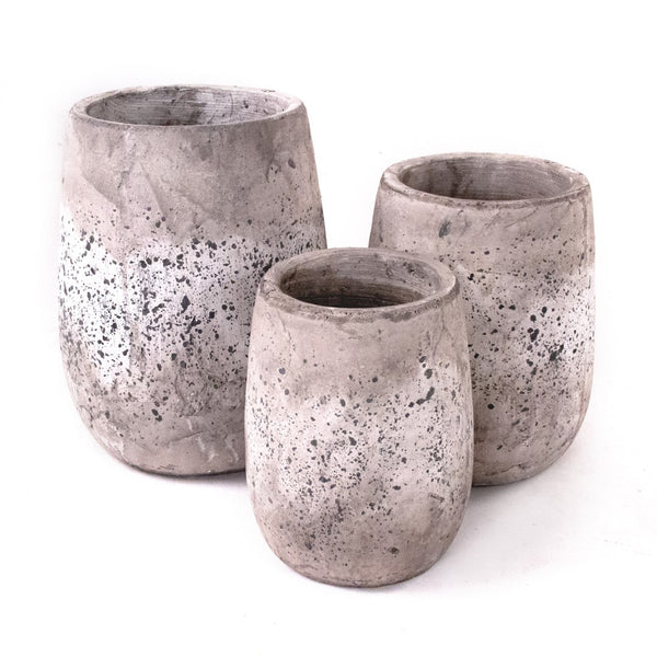 Distressed Grey Wash Vase (9344S A344) Zentique