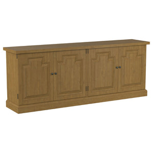 English Elm Allende Pine Sideboard with Four Raised Panel Doors for Farmhouse Dining Rooms B062P441297