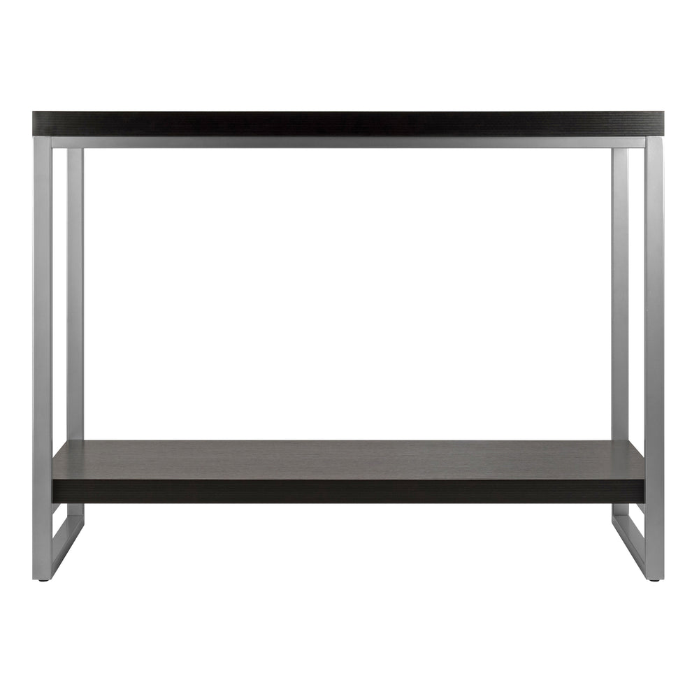 Winsome Wood Jared Console Table - Sleek Gray And Espresso Design For Minimalist Entryway Or Living Room Decor Slate Gray ,Espresso Composite Wood ,Metal 93441-winsome-wood