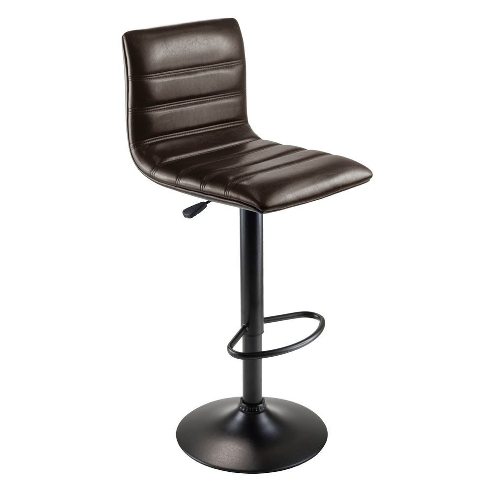 Winsome Wood Holly Adjustable Swivel Stool - Modern Black & Espresso Design With Height Adjustment & Comfort Espresso ,Black Polyurethane ,Metal 93443-winsome-wood
