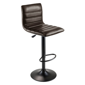 Winsome Wood Holly Adjustable Swivel Stool - Modern Black & Espresso Design With Height Adjustment & Comfort Espresso ,Black Polyurethane ,Metal 93443-winsome-wood