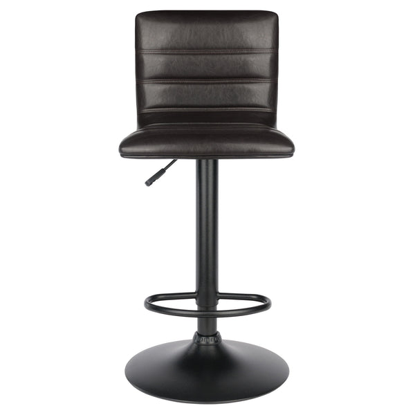 Winsome Wood Holly Adjustable Swivel Stool - Modern Black & Espresso Design With Height Adjustment & Comfort Espresso ,Black Polyurethane ,Metal 93443-winsome-wood