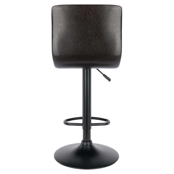 Winsome Wood Holly Adjustable Swivel Stool - Modern Black & Espresso Design With Height Adjustment & Comfort Espresso ,Black Polyurethane ,Metal 93443-winsome-wood