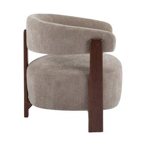 English Elm Christopher Knight Home® - ACCENT Arm Chair with Modern Minimalist Fabric Upholstery, Solid Rubber Wood Legs, Sturdy Comfort Light Brown,Walnut 29 L x 27.75 W x 21 H N776P368457B