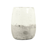 Distressed White Vase (9344L A25A) Zentique
