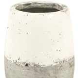 Distressed White Vase (9344L A25A) Zentique