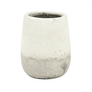 Distressed White Vase (9344M A25A) Zentique